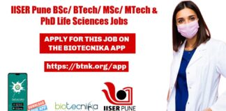 Life Sciences Jobs IISER