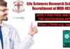 Life Sciences Research Scientist Recruitment at MRU-UCMS Life Sciences Research Scientist