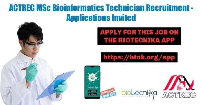 MSc Bioinformatics Technician