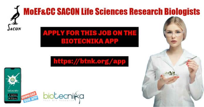 MoEF&CC SACON Life Sciences