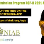 NIAB PhD Admission Program RSP-II 2021, Online Application Process NIAB PhD Admission