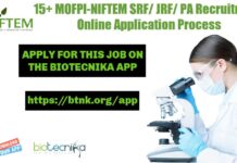 15+ MOFPI-NIFTEM SRF/ JRF/ PA Recruitment, Online Application Process NIFTEM Recruitment