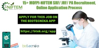 NIFTEM Recruitment