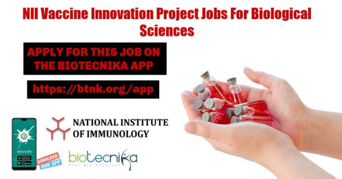 NII Biological Sciences Job