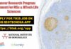NII Cancer Research Program Recruitment For MSc & MTech Life Sciences NII Cancer Research Program