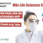 Response to Vaccine Project Life Sciences Recruitment at NII NII Vacancy SRF Life