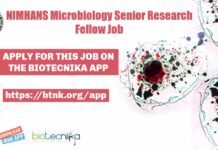 NIMHANS Microbiology SRF Job