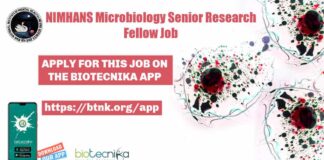 NIMHANS Microbiology SRF Job