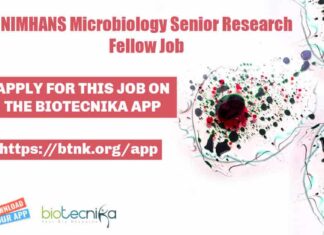 NIMHANS Microbiology SRF Job