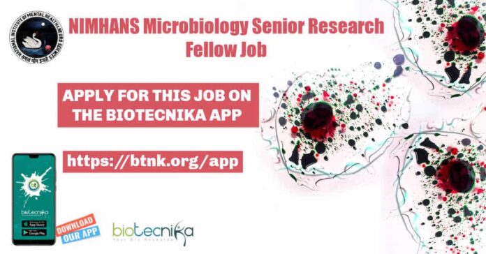 NIMHANS Microbiology SRF Job