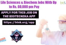 NIPER Life Sciences & Biochem Jobs With Up to Rs. 60,000 pm Pay, Apply Online NIPER Jobs For Biochem