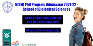 NISER PhD Admission 2021-22