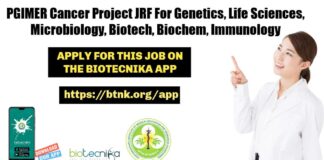 PGIMER Cancer Research Jobs