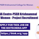 BIRAC EYUVA Centre-PSGR Krishnammal College for Women – Project Recruitment PSGR Krishnammal College for Women