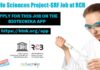 Project-SRF Life Sciences Job