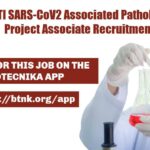 THSTI SARS-CoV2 Associated Pathologies Project Associate Recruitment THSTI Jobs For Microbiology