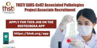 THSTI Jobs For Microbiology