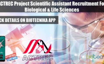 ACTREC Project Scientific Assistant