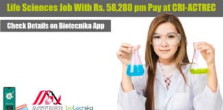 ACTREC RA Job