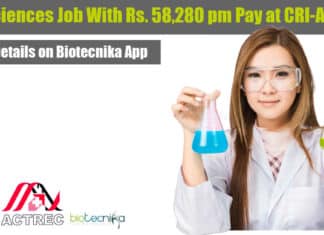 ACTREC RA Job