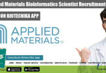 Applied Materials Bioinformatics Scientist Recruitment, Apply Online Applied Materials Bioinformatics Scientist