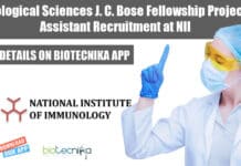 Biological Sciences Project Assistant