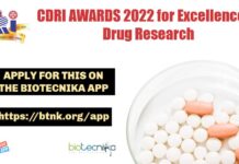 CDRI AWARDS 2022 for Excellence in Drug Research CDRI AWARDS 2022