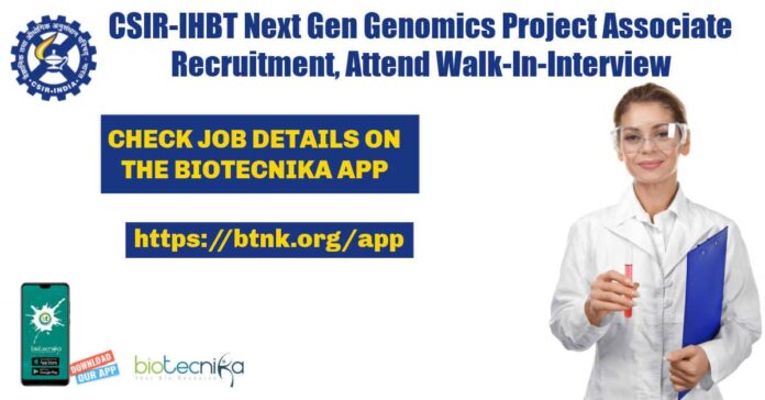 CSIR-IHBT Project Jobs