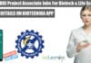 CSIR-NBRI Project Associate Jobs For Biotech & Life Sciences, Attend Walk-In CSIR-NBRI Project Associate Jobs