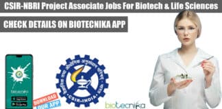 CSIR-NBRI Project Associate Jobs