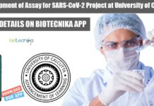 Development of Assay for SARS-CoV-2 Project at University of Calcutta Calcutta University SRF Vacancy