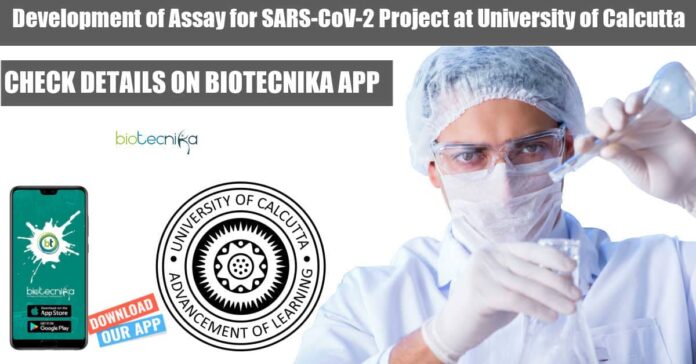 Calcutta University SRF Vacancy