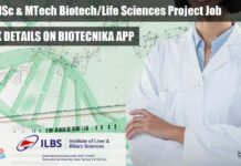 ILBS MSc & MTech Biotech/Life Sciences Project Recruitment Delhi Govt ILBS SRF