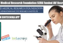 Aravind Medical Research Foundation SERB Funded JRF Recruitment