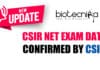 CSIR NET Exam Dates Released – Official CSIR Update CSIR NET Exam Dates Released - Official CSIR Update