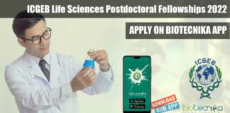 ICGEB Postdoctoral Fellowships 2022