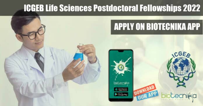 ICGEB Postdoctoral Fellowships 2022