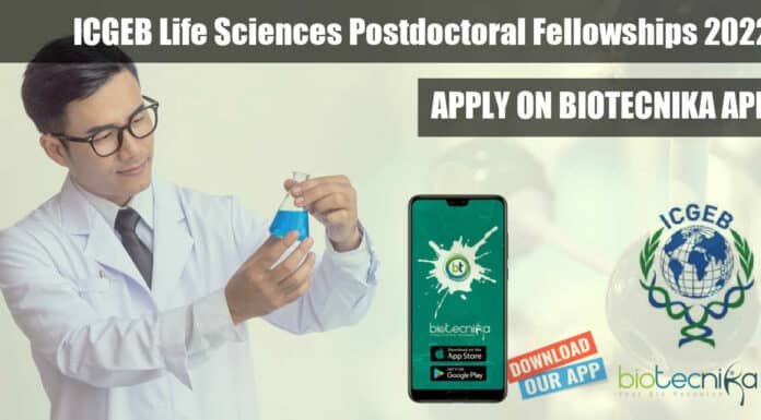 ICGEB Postdoctoral Fellowships 2022