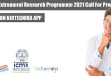 ICMR Extramural Research Programme 2021 Call For Proposals – Apply Online ICMR Extramural Research Programme