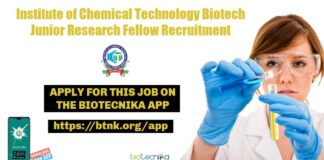 ICT Mumbai Biotechnology JRF