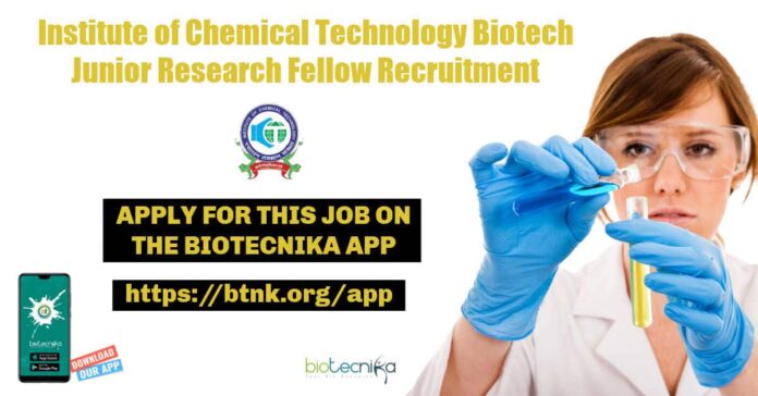 ICT Mumbai Biotechnology JRF