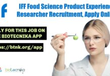 IFF Food Science Product Experience Researcher Recruitment, Apply Online IFF Food Science