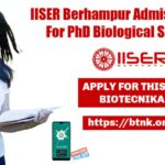 IISER Berhampur Admission 2022
