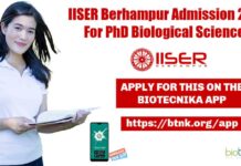 IISER Berhampur Admission 2022