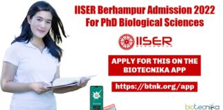 IISER Berhampur Admission 2022