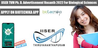 IISER TVM PhD 2022