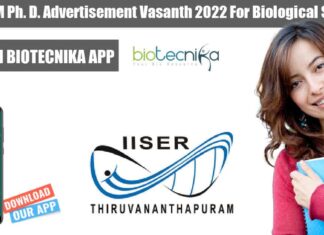 IISER TVM PhD 2022