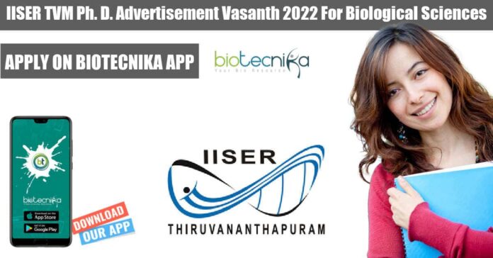 IISER TVM PhD 2022