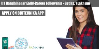 IIT Gandhinagar Early-Career Fellowship