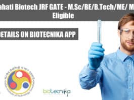 IIT Guwahati Biotech JRF